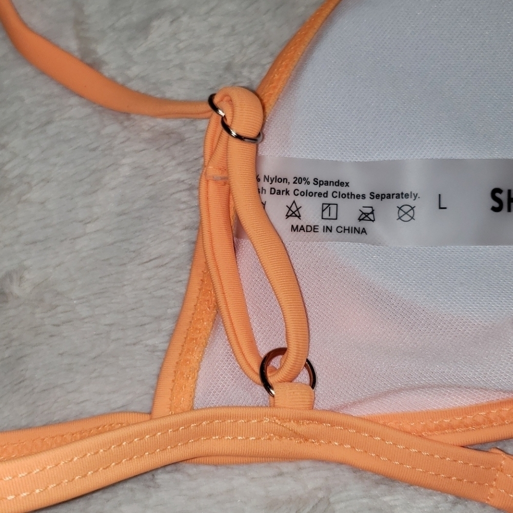 Shein orange two piece swimsuit large - Picture 10 of 15